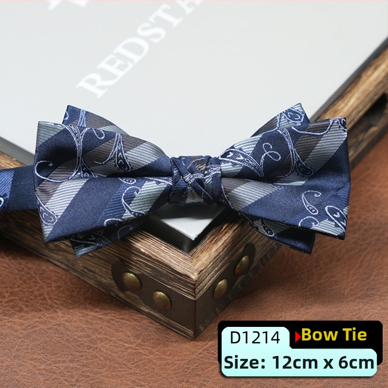 Pánska motýlika, kórejský štýl, šípovitý tvar, geometrický vzor, jacquardové tkanie