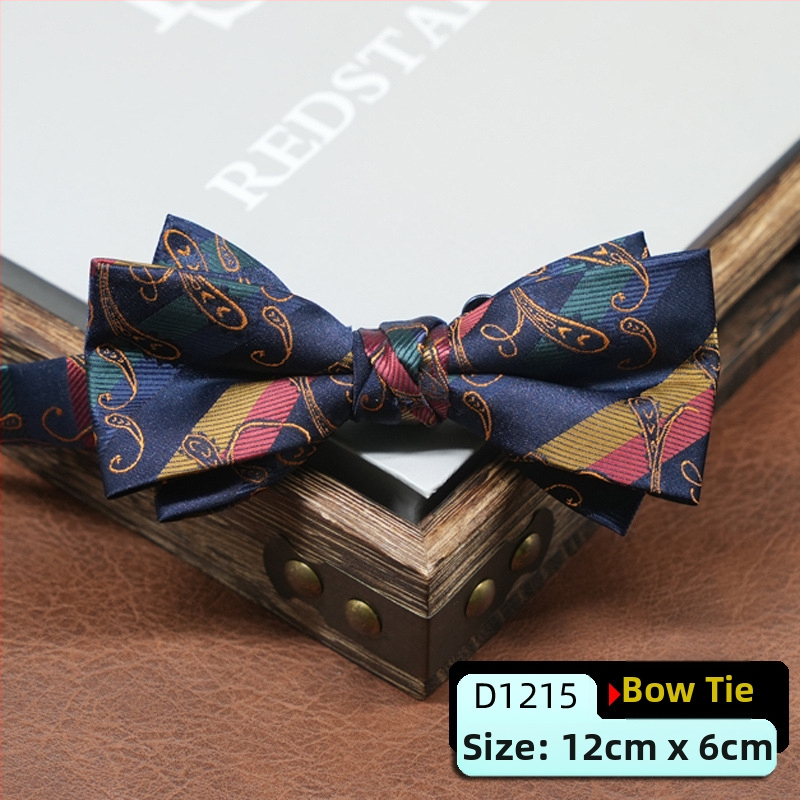 Pánska motýlika, kórejský štýl, šípovitý tvar, geometrický vzor, jacquardové tkanie