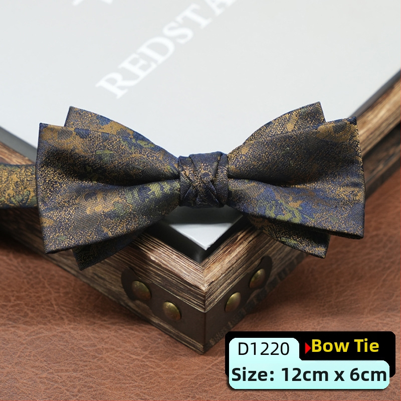 Pánska motýlika, kórejský štýl, šípovitý tvar, geometrický vzor, jacquardové tkanie