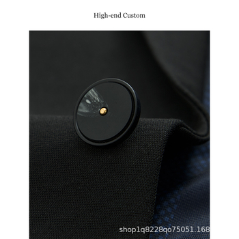 Muški slim-fit poslovni odijelo set, ravni ovratnik, jednokopna kopča, srednji stražnji prorez, viskozna smjesa