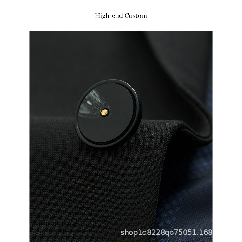 Muški slim-fit poslovni odijelo set, ravni ovratnik, jednokopna kopča, srednji stražnji prorez, viskozna smjesa