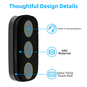 Magnetická guma na bielu tabuľu so sametovou povrchovou úpravou a ABS zadnou stranou – sada na suché mazanie (Eraser 06)