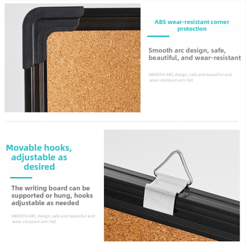 Kombinovaná biela tabuľa a korková tabuľa pre foto stenu, poznámky a kalendár – jednostranný panel