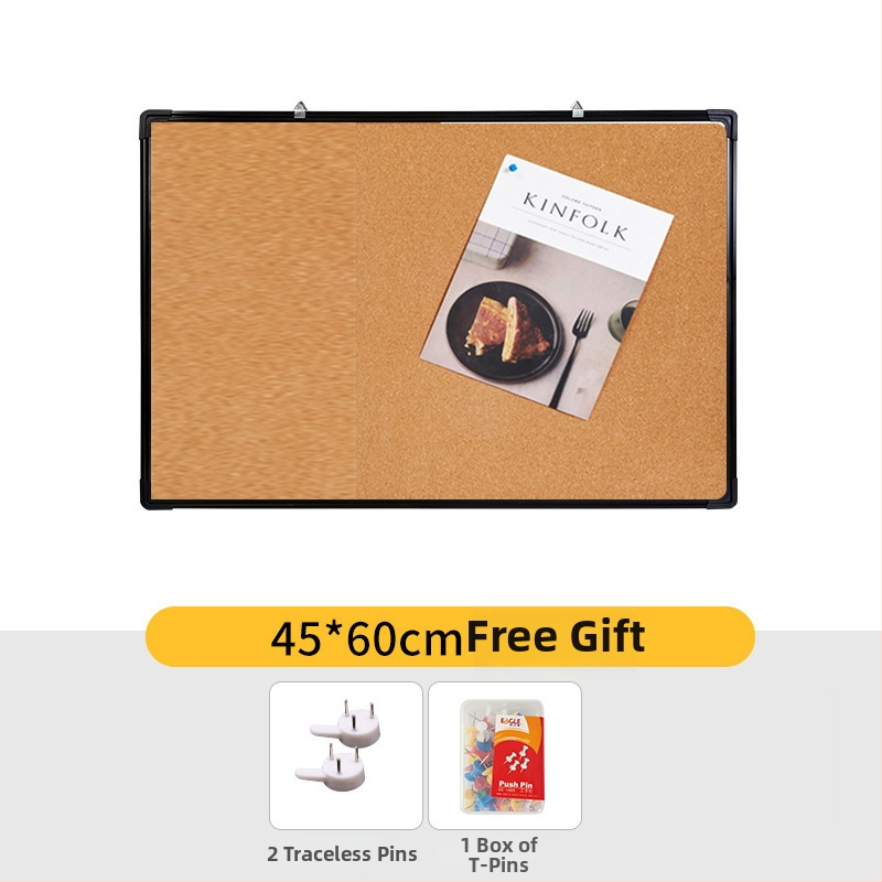 Kombinovaná biela tabuľa a korková tabuľa pre foto stenu, poznámky a kalendár – jednostranný panel