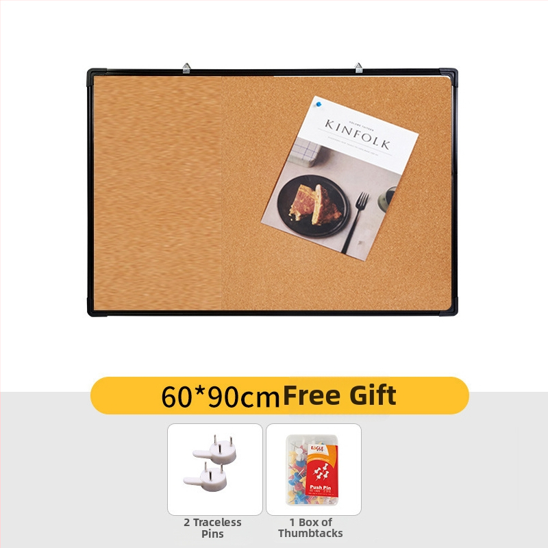 Kombinovaná biela tabuľa a korková tabuľa pre foto stenu, poznámky a kalendár – jednostranný panel