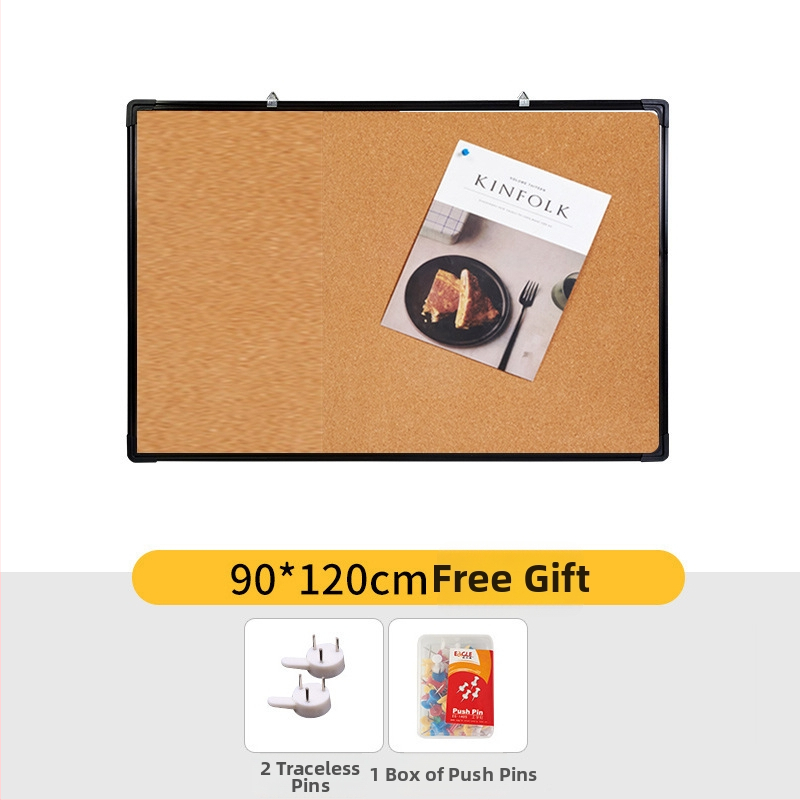 Kombinovaná biela tabuľa a korková tabuľa pre foto stenu, poznámky a kalendár – jednostranný panel