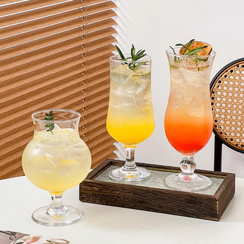 Čaša za koktele, hurricane stil, staklena, moderni minimalizam, mogućnost prilagodbe i tiskanja logotipa