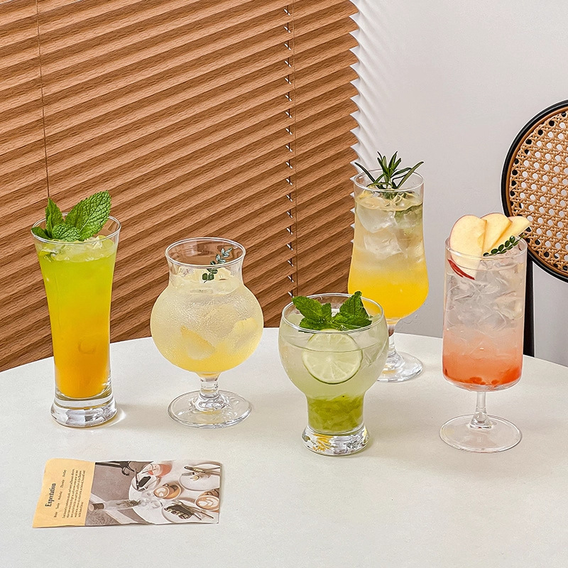Čaša za koktele, hurricane stil, staklena, moderni minimalizam, mogućnost prilagodbe i tiskanja logotipa