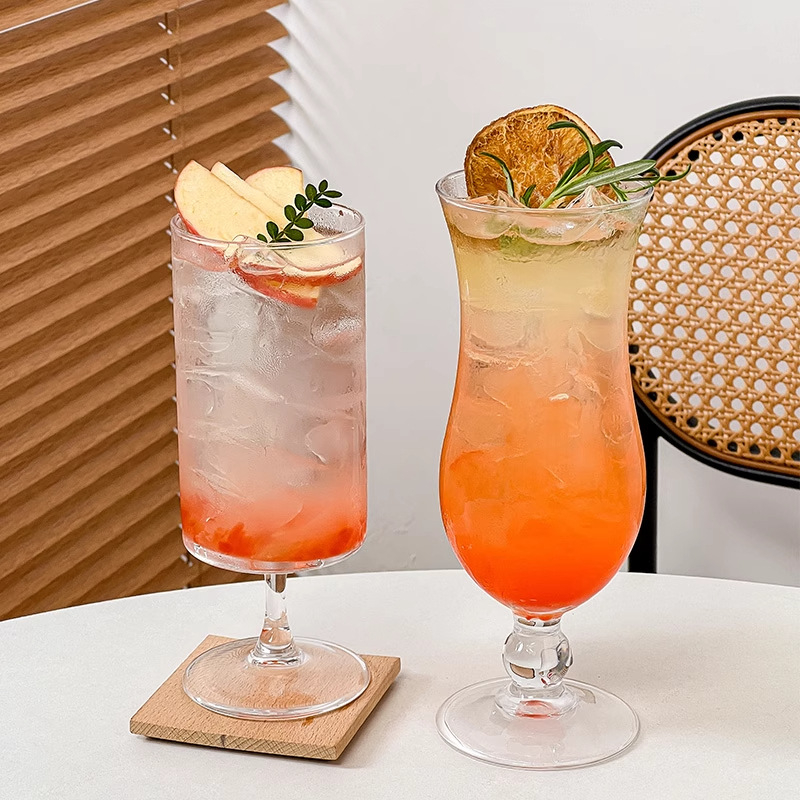 Čaša za koktele, hurricane stil, staklena, moderni minimalizam, mogućnost prilagodbe i tiskanja logotipa