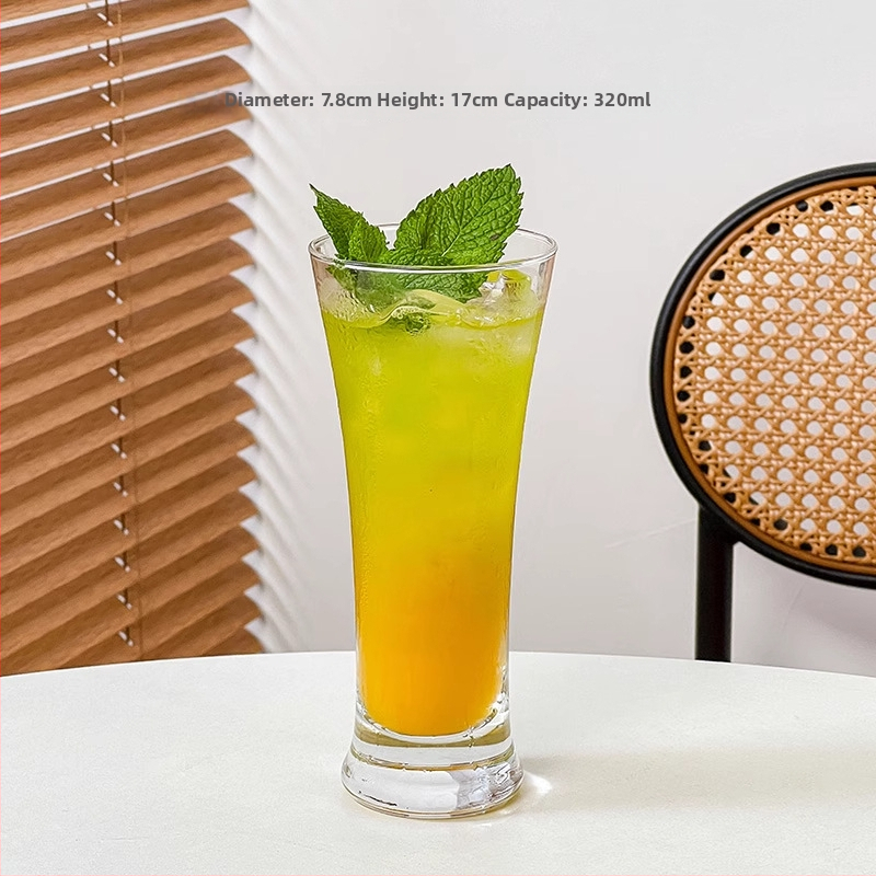 Pohár na koktaily, hurricane štýl, sklenený materiál, moderný minimalistický štýl, personalizácia a tlač loga k dispozícii