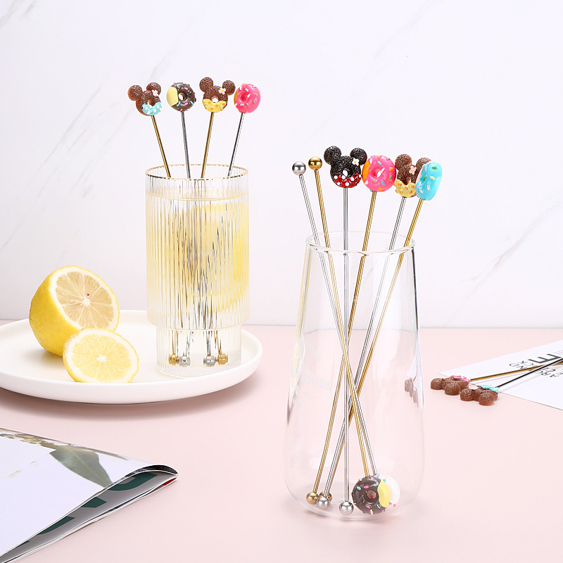 Miješajući štapić za napitke od 304 nehrđajućeg čelika, duga drška (304 nehrđajući čelik; duga drška; tiskano logo OK; stil Japansko i Korejsko)