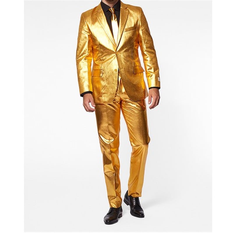 Muški casual sako s 3D digitalnom otiskom, slim fit, plosati ovratnik, jednoslojna klopa s dva gumba, blok uzorak