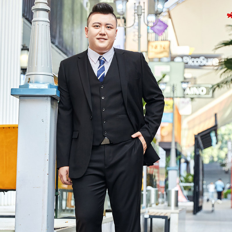 Muško odijelo plus veličine za poslovni i formalni stil, vjenčani komplet za mladoženju i kuma, uski kroj