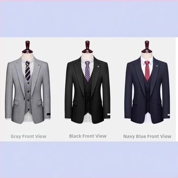 Esküvői öltöny vőlegénynek, Slim Fit, egygombos, peaked lapel, hátul középső hasítás, vasalást nem igényel