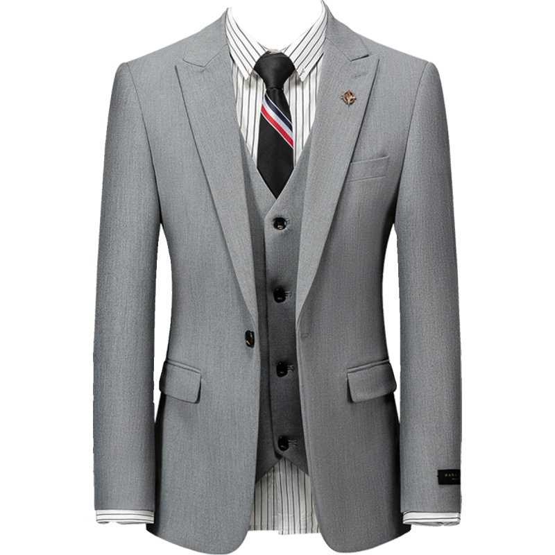 Esküvői öltöny vőlegénynek, Slim Fit, egygombos, peaked lapel, hátul középső hasítás, vasalást nem igényel