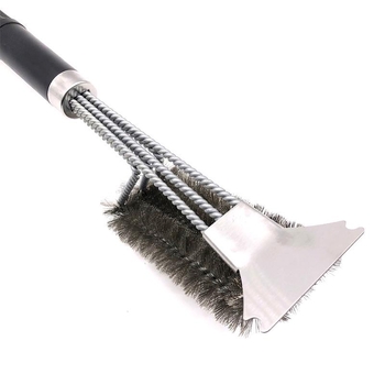 Četka za čišćenje roštilja s izmjenjivom glavom, vlasi od nehrđajućeg čelika, PP ručka, paket 50 kom