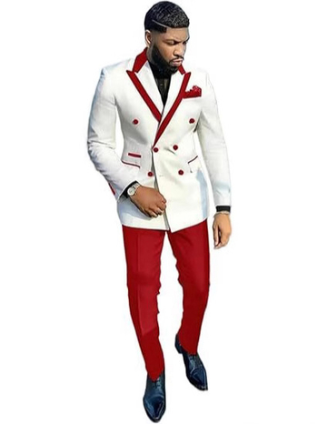 Kétszárnyas öltöny két részből, Slim fit, notch gallér, 6 gombos kétsoros, anyaga 30% pamutot tartalmazó keverék