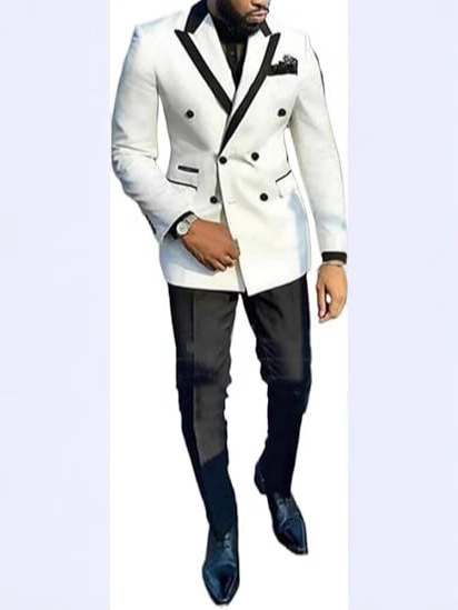 Kétszárnyas öltöny két részből, Slim fit, notch gallér, 6 gombos kétsoros, anyaga 30% pamutot tartalmazó keverék