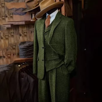 Muško trodijelno odijelo, uskog kroja, s jednim gumbom, poliester tkanina, poslovni casual stil