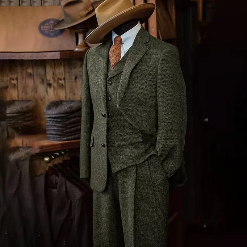 Muško trodijelno odijelo, uskog kroja, s jednim gumbom, poliester tkanina, poslovni casual stil