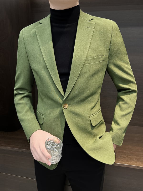 Muško sako od corduroya, uski kroj, jednim gumbom, gradski casual stil