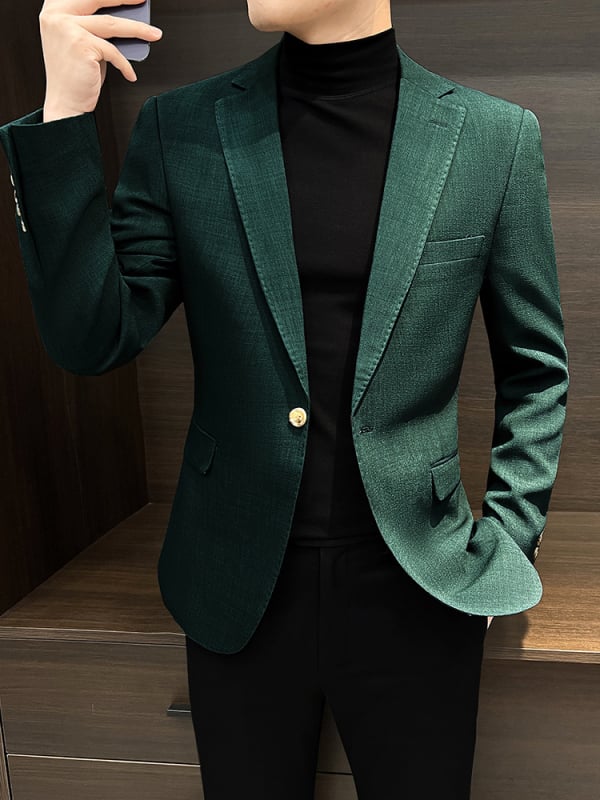 Muško sako od corduroya, uski kroj, jednim gumbom, gradski casual stil