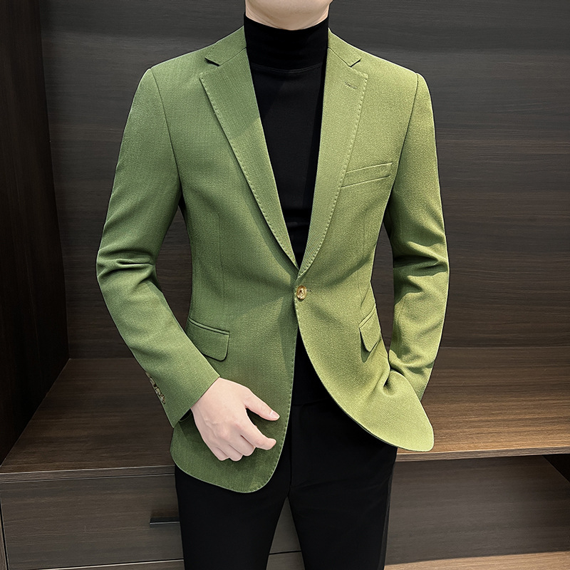 Muško sako od corduroya, uski kroj, jednim gumbom, gradski casual stil