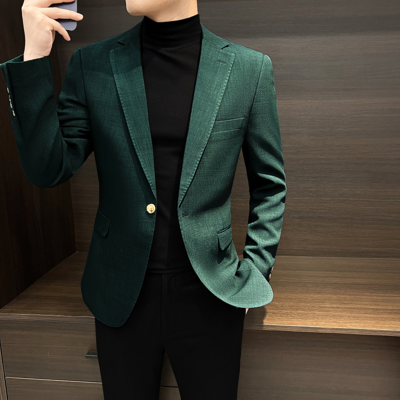 Muško sako od corduroya, uski kroj, jednim gumbom, gradski casual stil