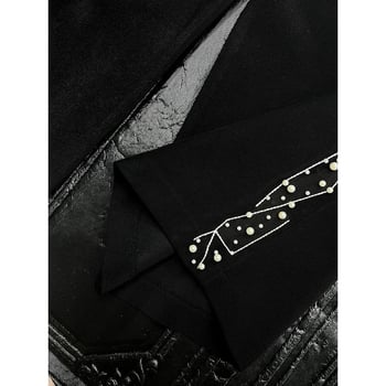 Casual dvodijelni sako i hlače s bisernom izvezom, korejskog stila, Slim-Fit, korduroj i lan