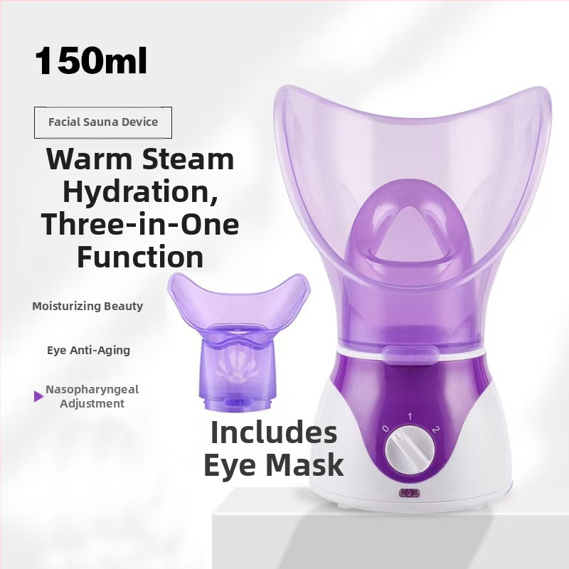 Jednotka s tromi funkciami parného ošetrenia tváre a očí, horúci postrek; čas hmly 31–60 s; druhý stupeň; telo s postrekom povlakom.