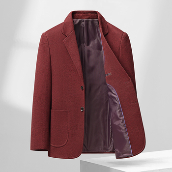 Muški kostim slim fit, jednobroj, jedno kopče, corduroy, lan, poslovni stil, proljeće 2025