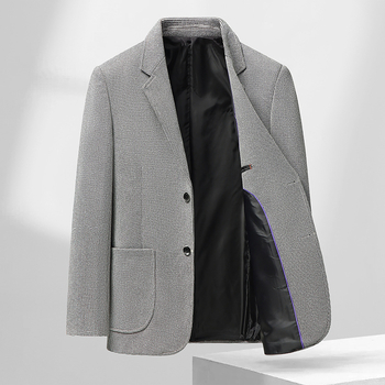 Muški kostim slim fit, jednobroj, jedno kopče, corduroy, lan, poslovni stil, proljeće 2025