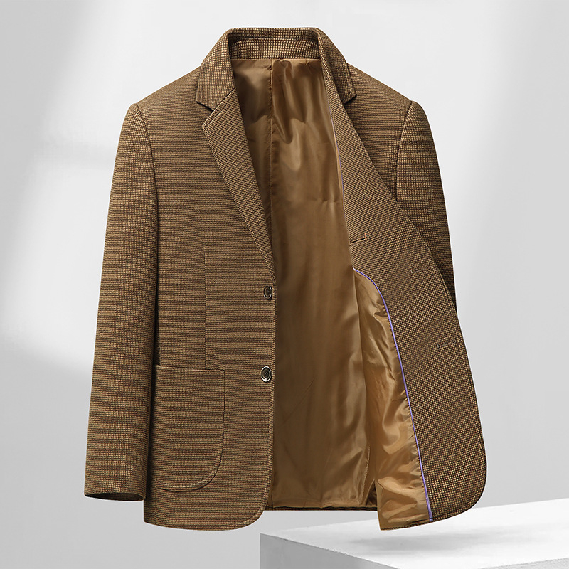 Muški kostim slim fit, jednobroj, jedno kopče, corduroy, lan, poslovni stil, proljeće 2025
