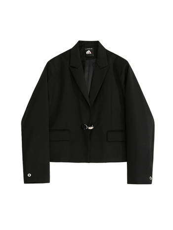 MYQ Muško sako za jesen, ležeran kroj, kratko, korejski stil, jednoredno kopčanje, ovratnik band, tkanina: poliester-bavna 80/20