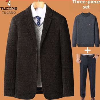 Muško Corduroy sako, Slim Fit, Dva gumba, Notch ovratnik, Više džepova, Business Casual