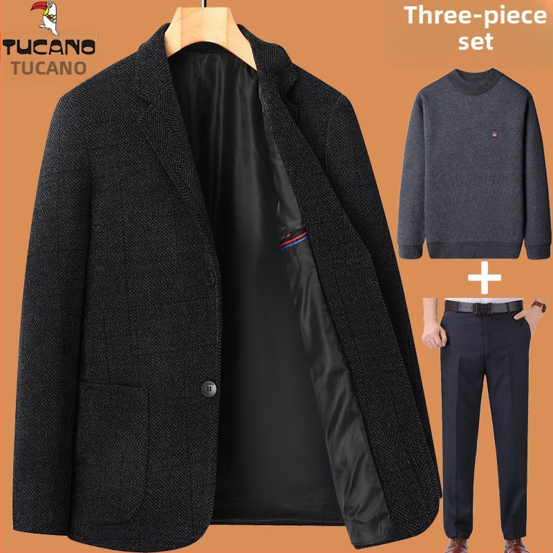 Muško Corduroy sako, Slim Fit, Dva gumba, Notch ovratnik, Više džepova, Business Casual