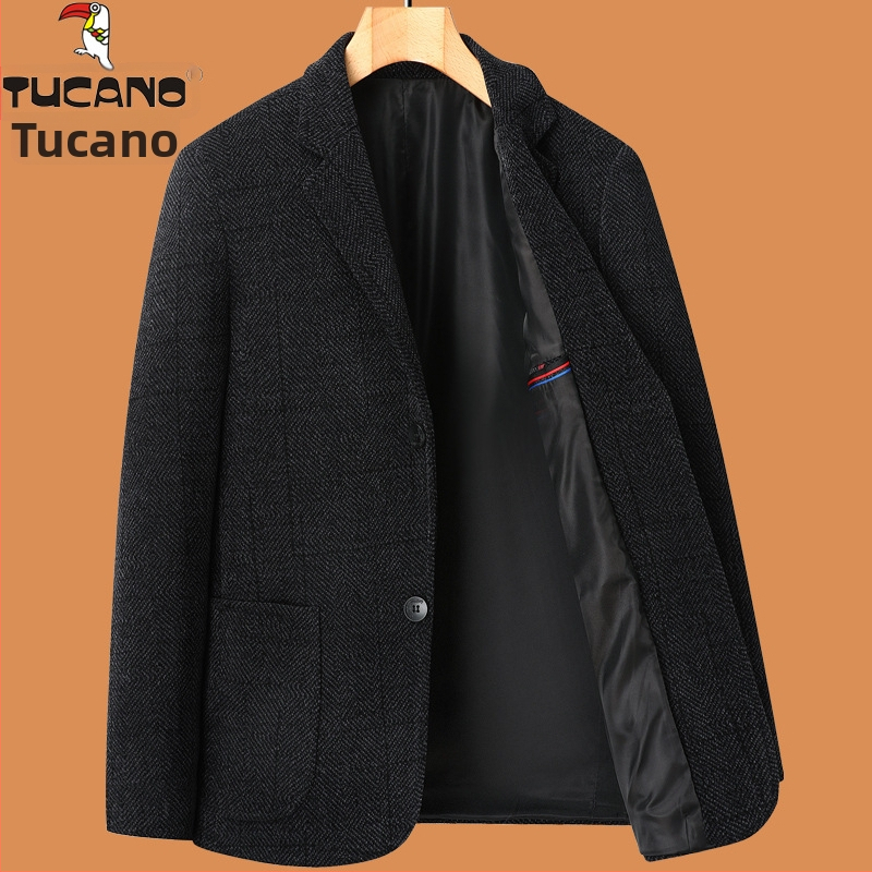 Muško Corduroy sako, Slim Fit, Dva gumba, Notch ovratnik, Više džepova, Business Casual
