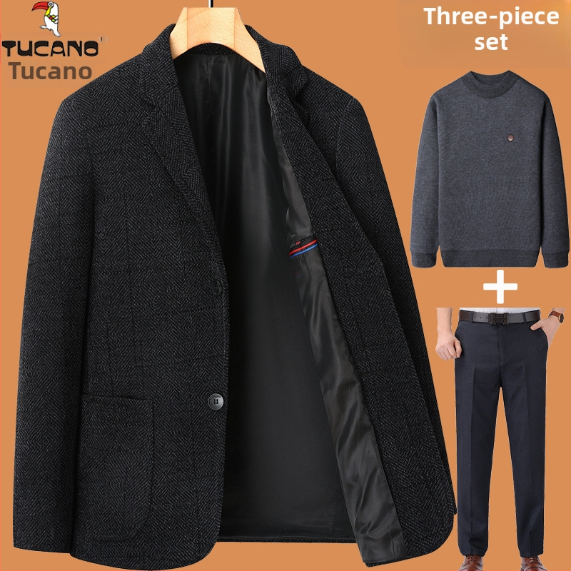Muško Corduroy sako, Slim Fit, Dva gumba, Notch ovratnik, Više džepova, Business Casual