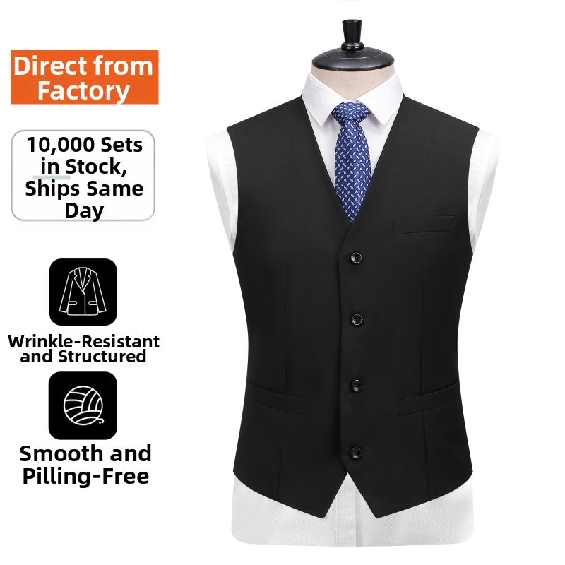 Vesta - štíhly strih, V výstrih, jednopásové zapínanie, kórejský štýl, polyestrová zmes