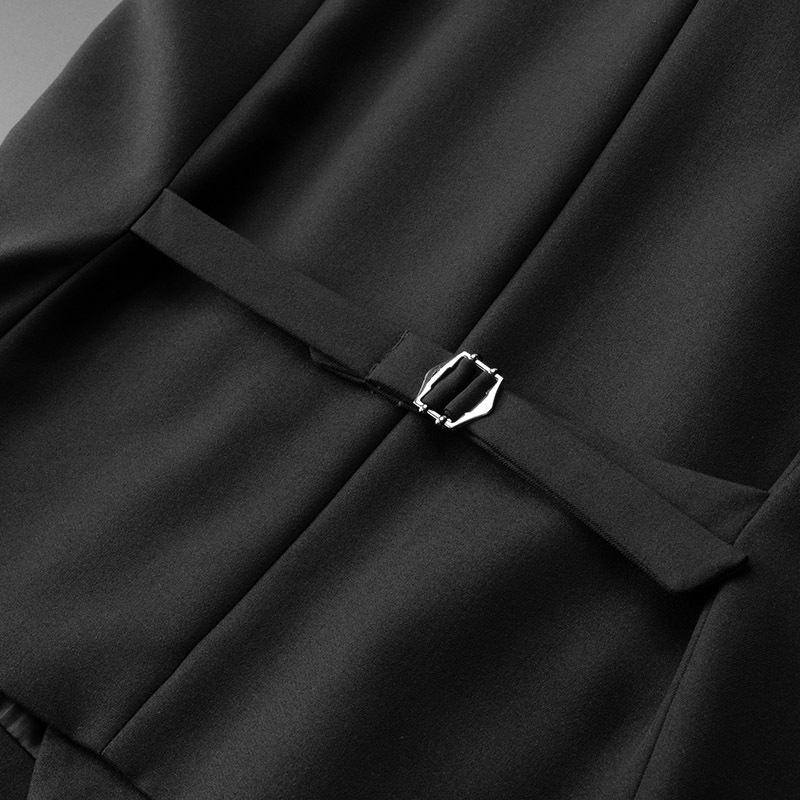 Muški prsluk za odijelo, opuštena kroj, poliester smjesa vlakana, bočni džepovi, jesen 2022