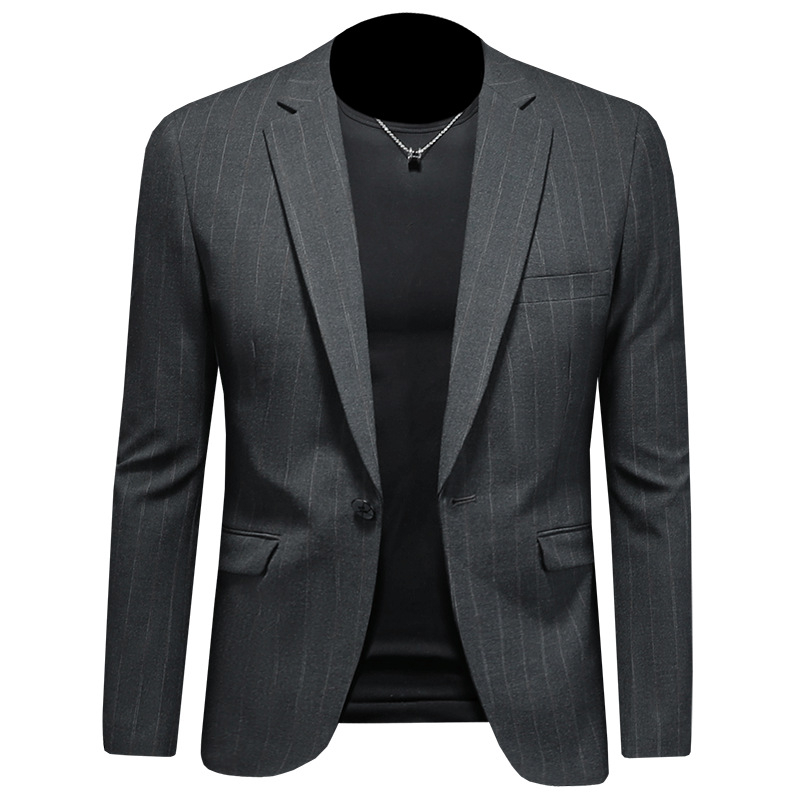 Formalno muško odijelo, uski kroj, rever, pamukomješavina tkanina, poliester podstava, proljeće-jesen