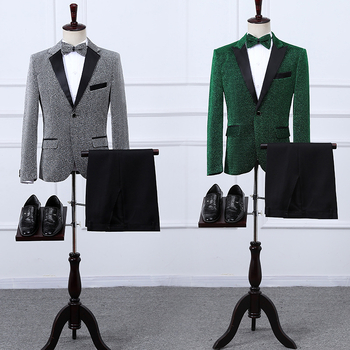 Set de costum bărbătesc Slim-Fit, închidere cu un singur rând nasturi, guler plat, material principal: lână artificială (acetat) 80%, patru sezoane