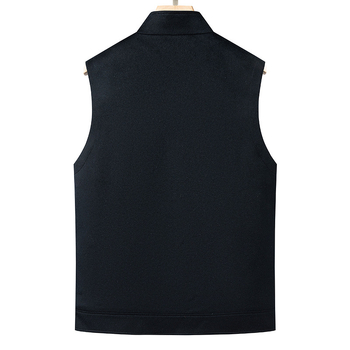 Vestă bărbați cu căptușeală din puf, stil casual, guler înalt și fermoar, pentru iarnă