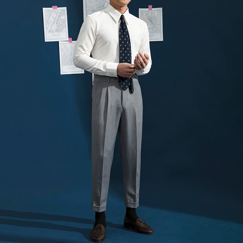 Muška košulja: otporna na bore, bez glačanja, mikroelastična, slim fit, dugi rukavi