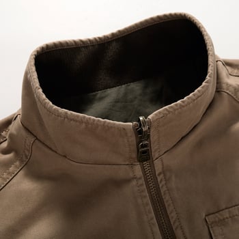 Muška reverzibilna pamučna vesta s stojećim ovratnikom, zatvaračem i patch džepovima, 100% pamuk