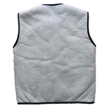Unisex topla kožna vesta od kože koze s podstavom shearlinga, casual stil