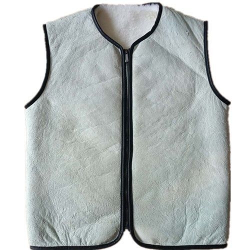 Unisex topla kožna vesta od kože koze s podstavom shearlinga, casual stil