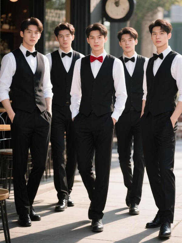 Trodijelni vjenčani komplet prsluka kumovima – slim fit, jednostruki, V izrez, jednobojan, tkanina od poliesterske smeše (78% poliester)