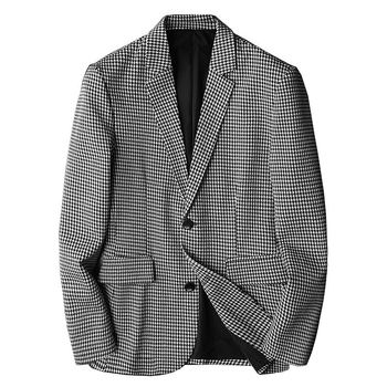 Muški kostim Slim fit s Flat Bar Collar ovratnikom, jednoredno kopčanje, poliester, tretman bez glačanja