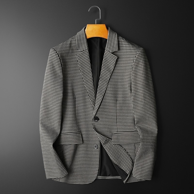 Muški kostim Slim fit s Flat Bar Collar ovratnikom, jednoredno kopčanje, poliester, tretman bez glačanja